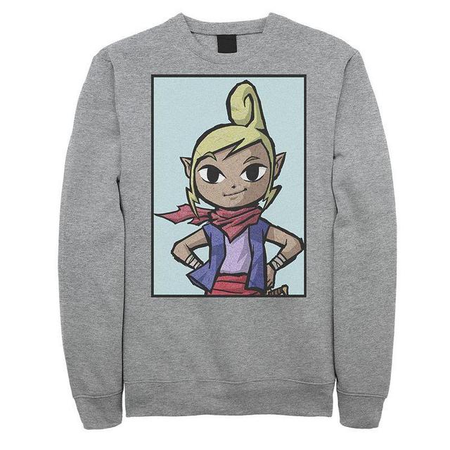 Big & Tall The Legend Of Zelda Wind Waker Tetra Fleece Sweatshirt, Mens Athletic Grey Product Image