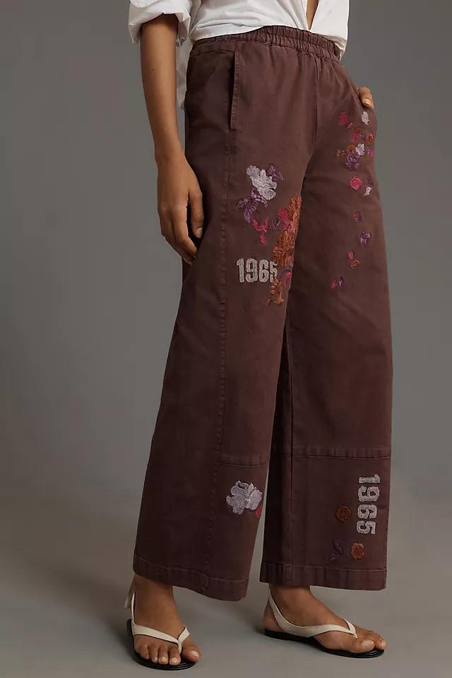 The Izzie Relaxed Pull-On Barrel Pants by Pilcro: Embroidered Edition Product Image