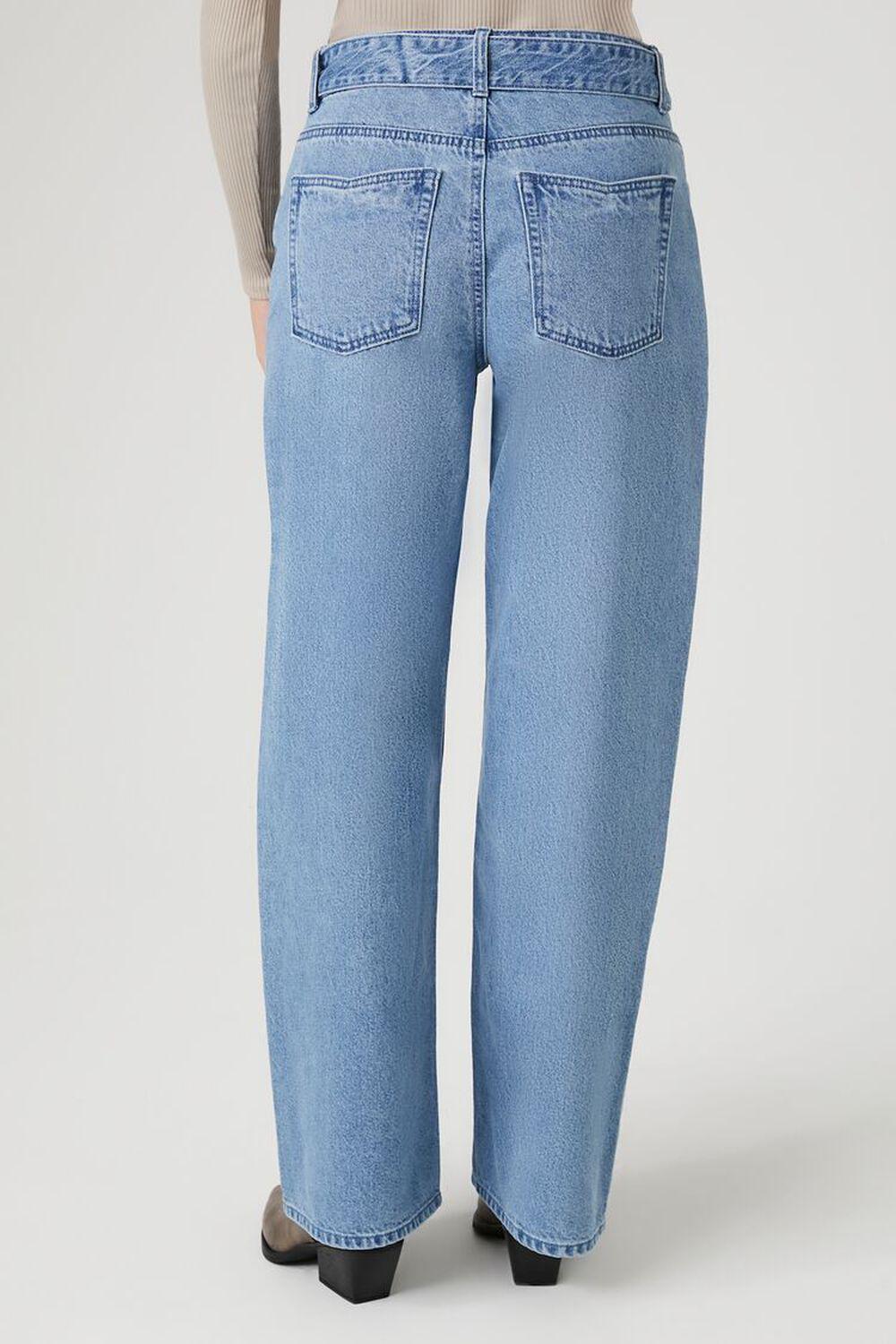 Belted High-Rise Mom Jeans | Forever 21 Product Image