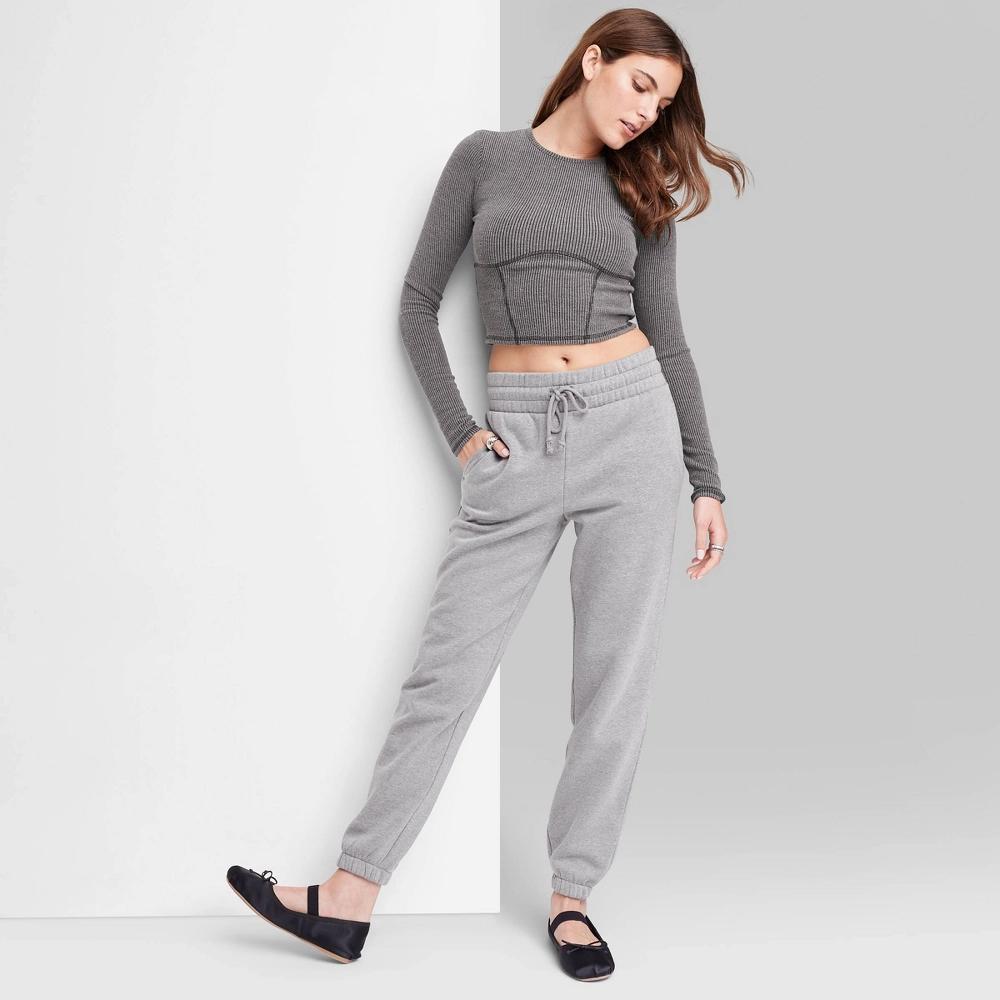 Womens High-Rise Tapered Sweatpants - Wild Fable Product Image