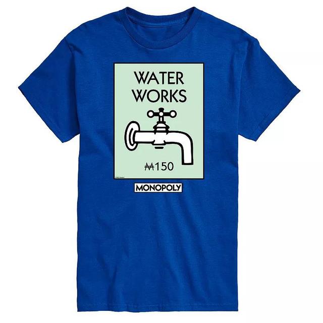 Big & Tall Monopoly Waterworks Graphic Tee, Mens Blue Product Image