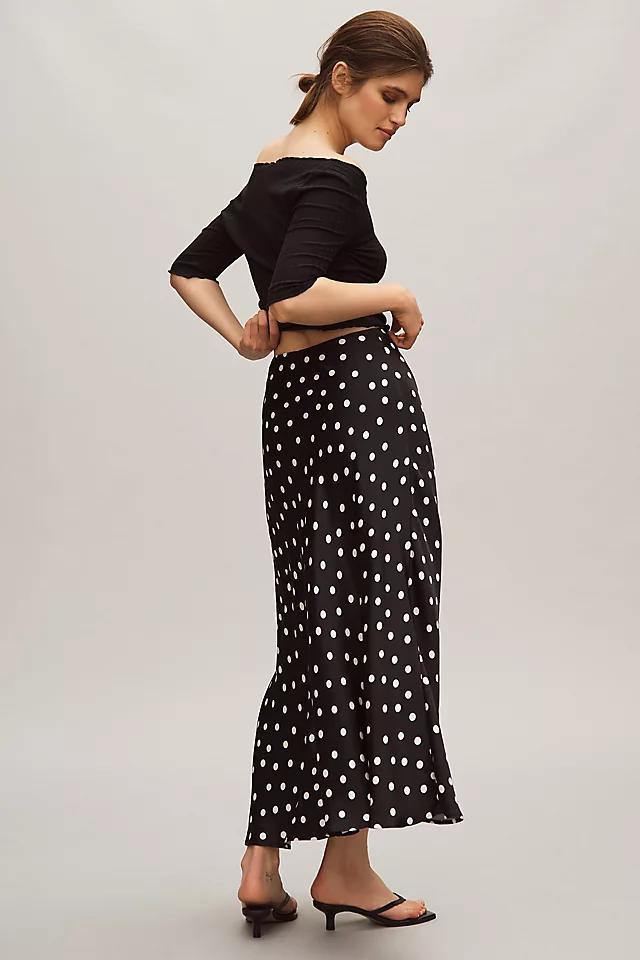 The Mel Ruched Side-Slit Midi Skirt by Maeve  Product Image