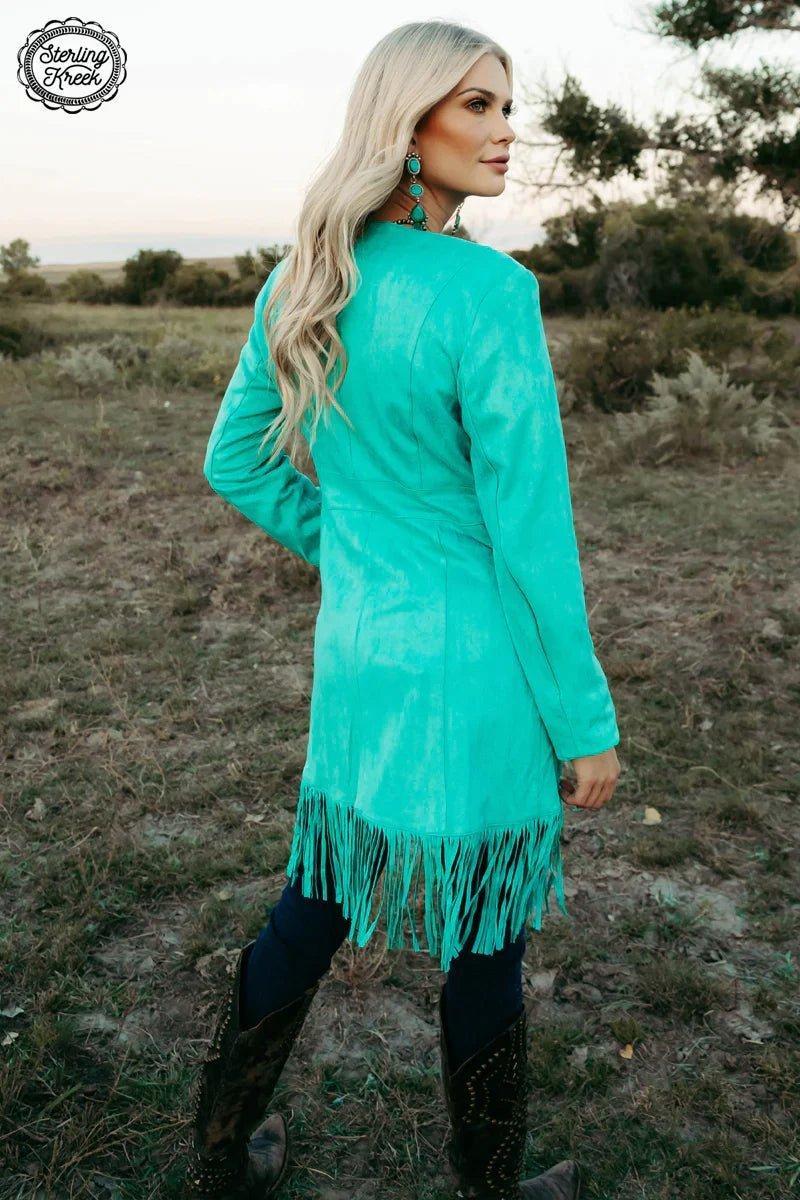 Scottsdale Suede Turquoise Jacket Product Image