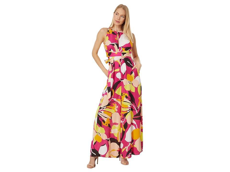 Ted Baker Molliah Halterneck Jumpsuit with Wrap Bodice Detail (Bright ) Women's Jumpsuit & Rompers One Piece Product Image