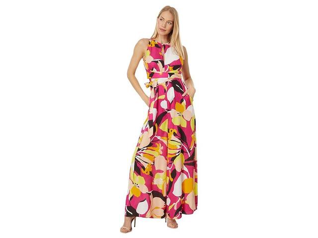 Ted Baker Molliah Halterneck Jumpsuit with Wrap Bodice Detail (Bright ) Women's Jumpsuit & Rompers One Piece Product Image