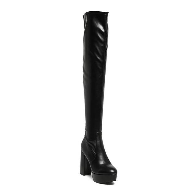 London Rag Bubble Womens Heeled Thigh High Boots Product Image