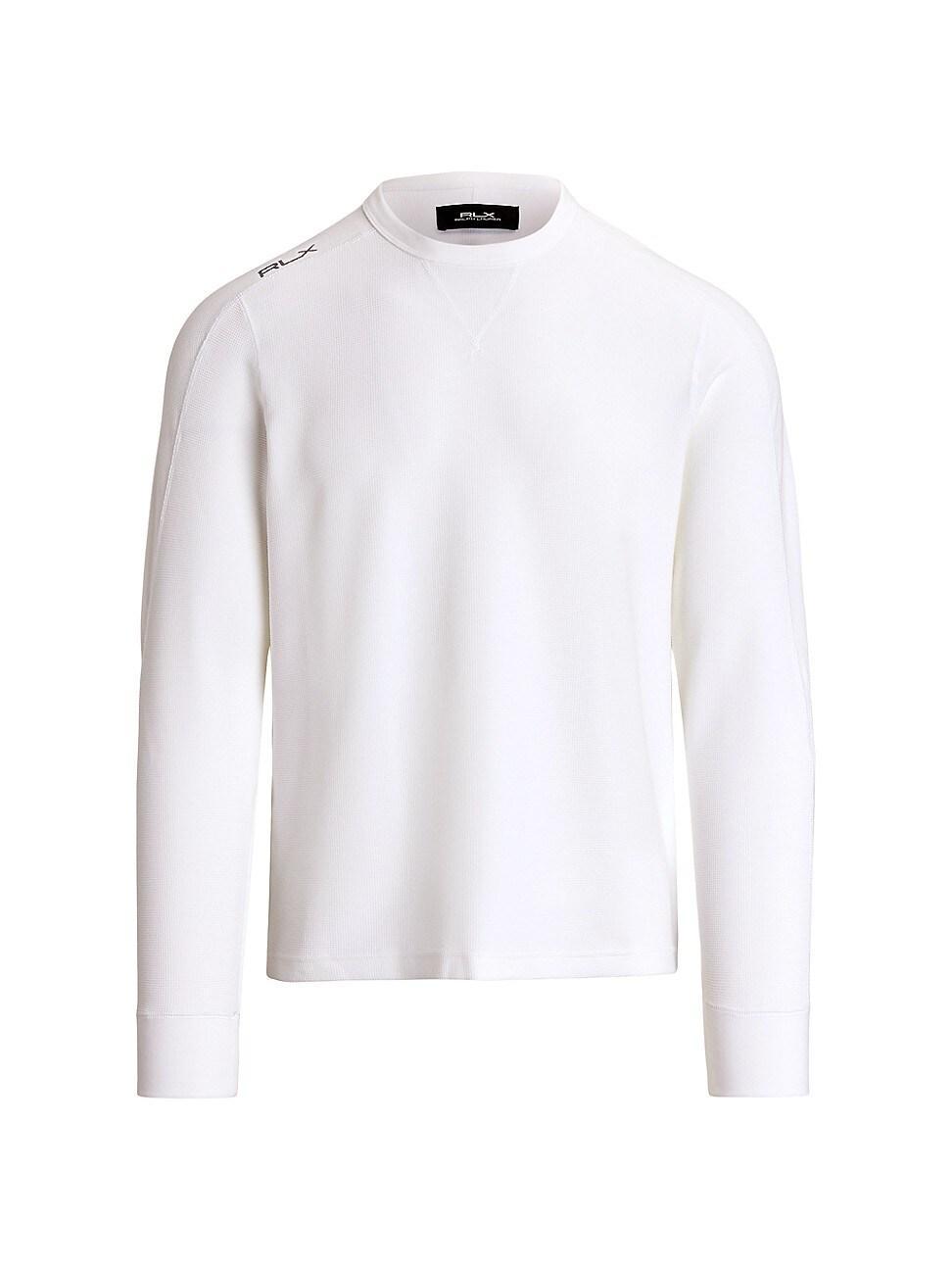 Mens Waffle-Knit Crewneck Sweatshirt Product Image