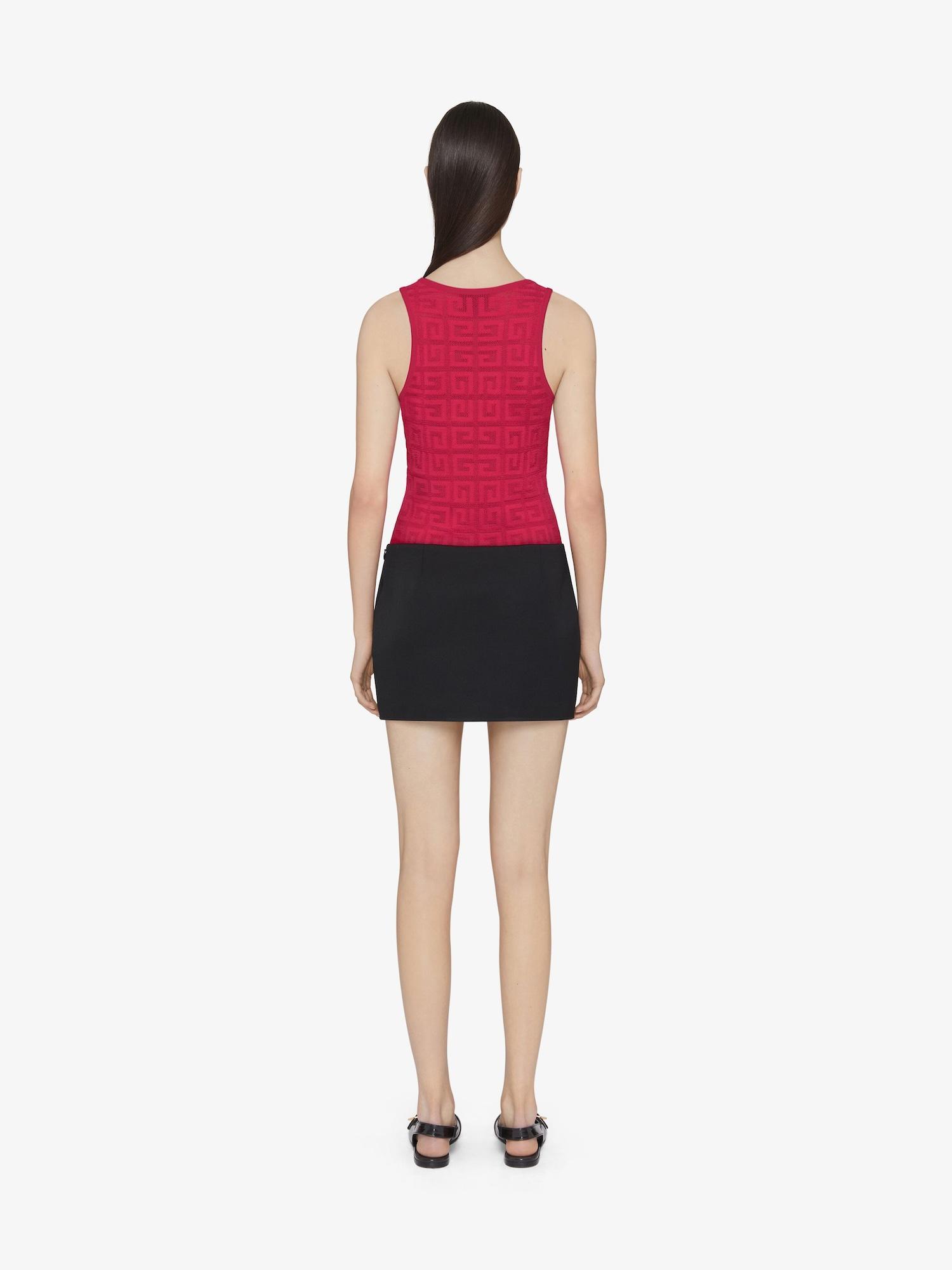 Slim tank top in 4G jacquard Product Image