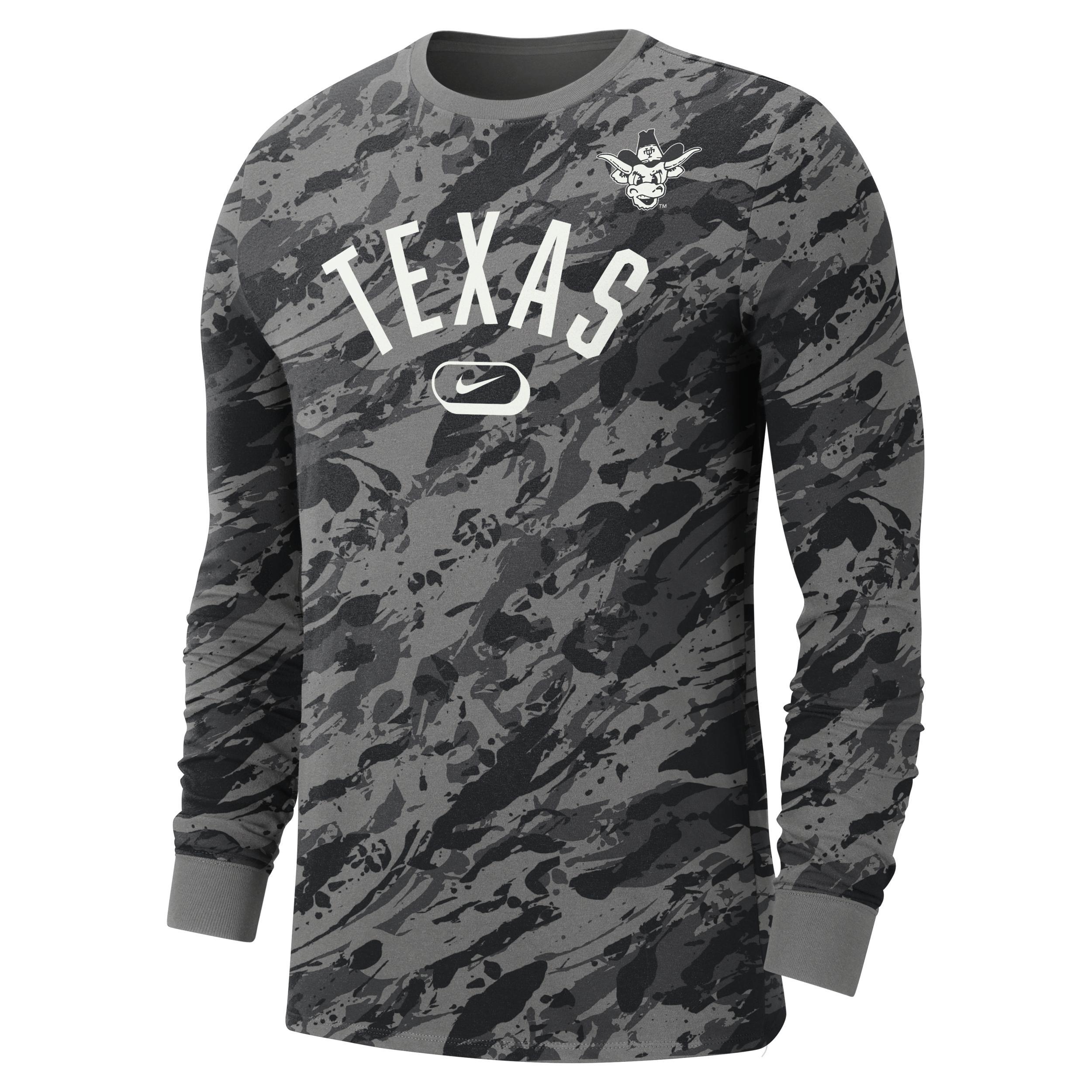 Texas Nike Men's College Crew-Neck Long-Sleeve T-Shirt Product Image