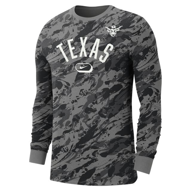 Texas Nike Men's College Crew-Neck Long-Sleeve T-Shirt Product Image