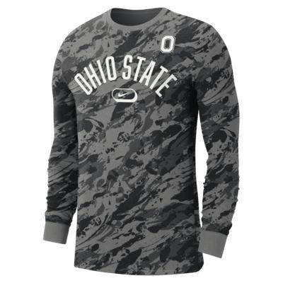 Ohio State Men's Nike College Crew-Neck Long-Sleeve T-Shirt Product Image