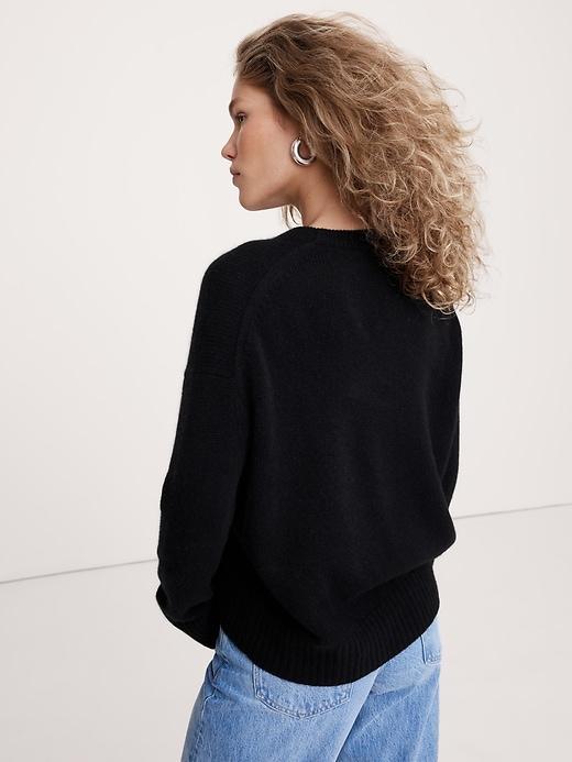 Oversized Midweight Cashmere Crew-Neck Sweater Product Image