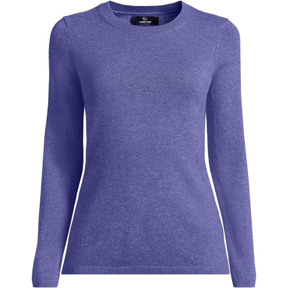 Lands' End Women's Plus Size Cashmere Sweater - 1x - Rich Periwinkle Heather Product Image