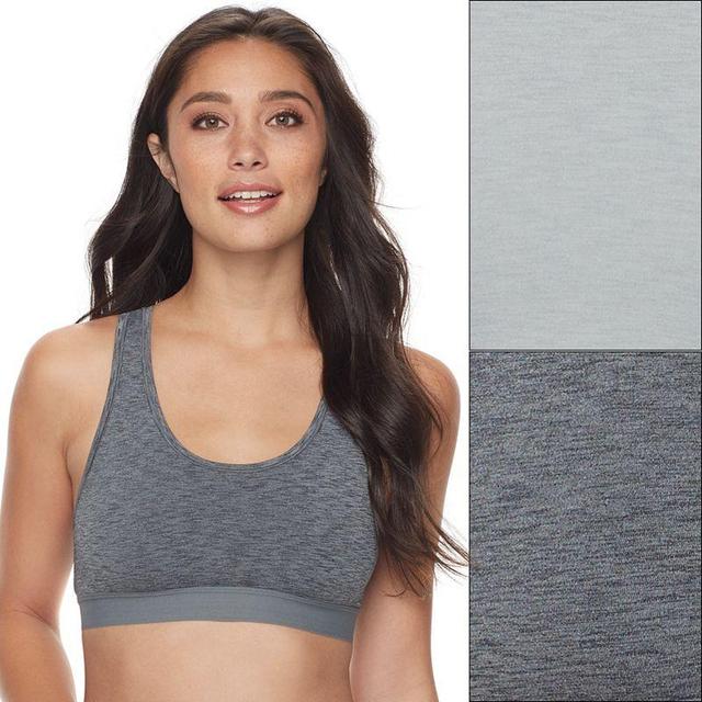 Womens Fruit of the Loom Ultra Flex 2-pack Bralette 2DDFBRA Smokey Purple Asst Product Image