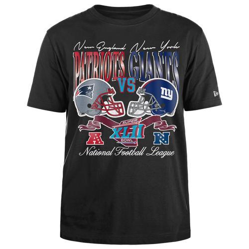 New Era Mens New Era Giants/Patriots Super Bowl Short Sleeve T-Shirt - Mens Black/Multi Product Image