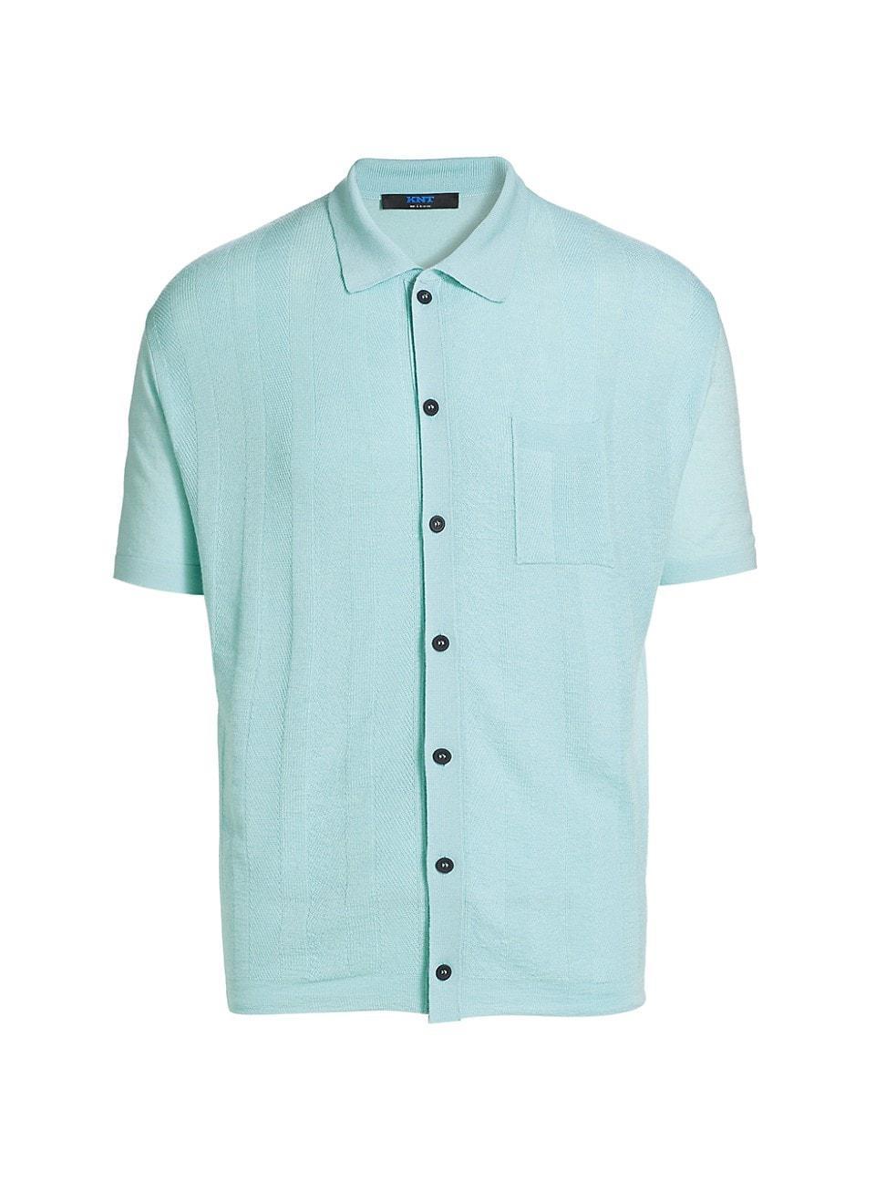 Mens Wool & Silk-Blend Polo Shirt Product Image