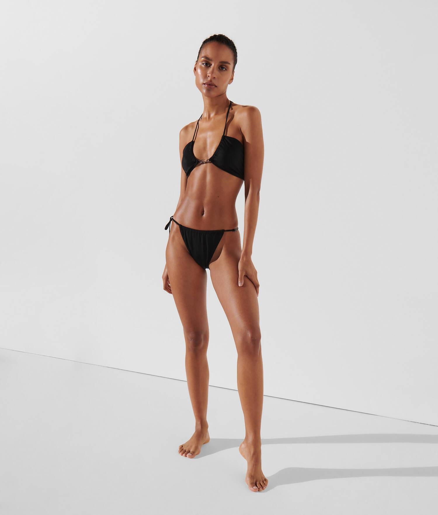 KARL SIGNATURE SHINY STRING BIKINI BOTTOMS Product Image