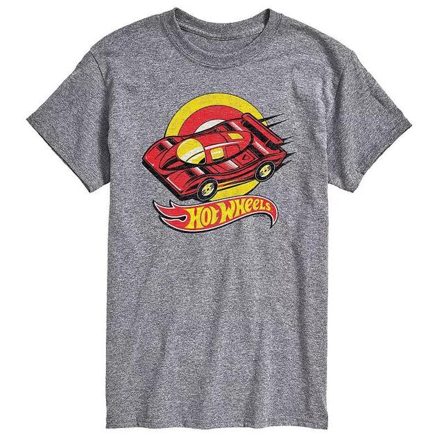 Mens Hot Wheels Retro Racer Graphic Tee Grey Gray Product Image