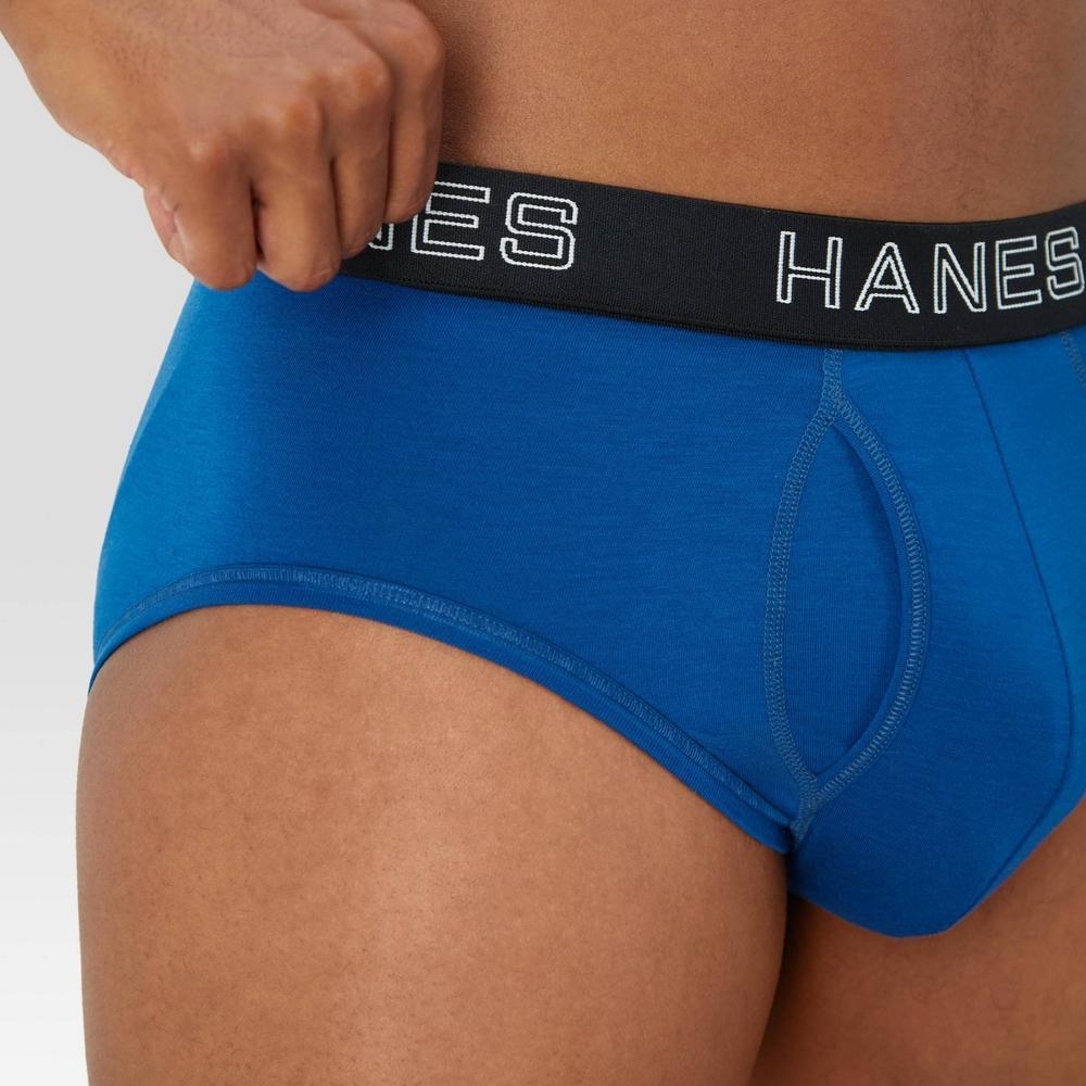 Hanes Premium Mens Briefs with Total Support Pouch 3pk Blue/Black Product Image