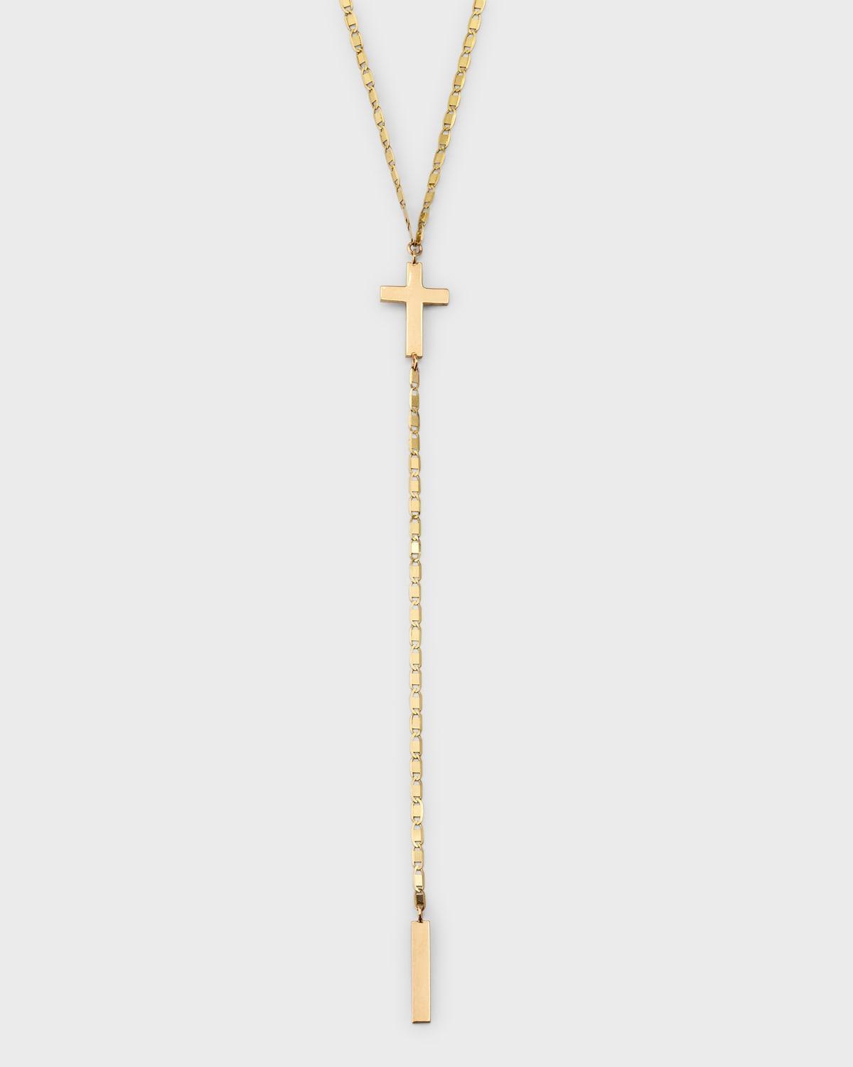 Lana Petite Malibu Cross Bar Lariat Necklace Product Image