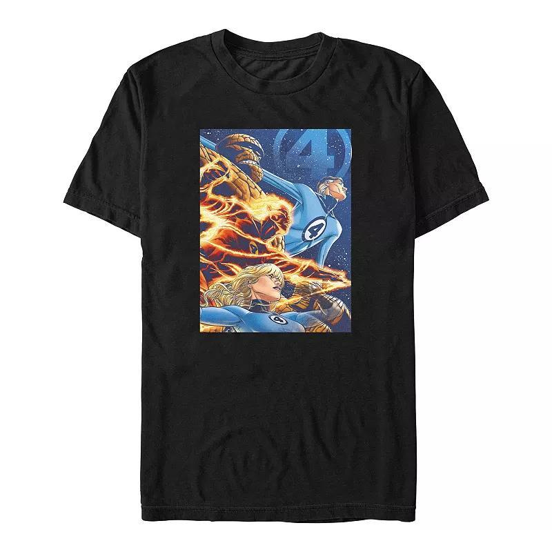 Big & Tall Marvel Fantastic Four Profile Poster Graphic Tee, Mens Product Image