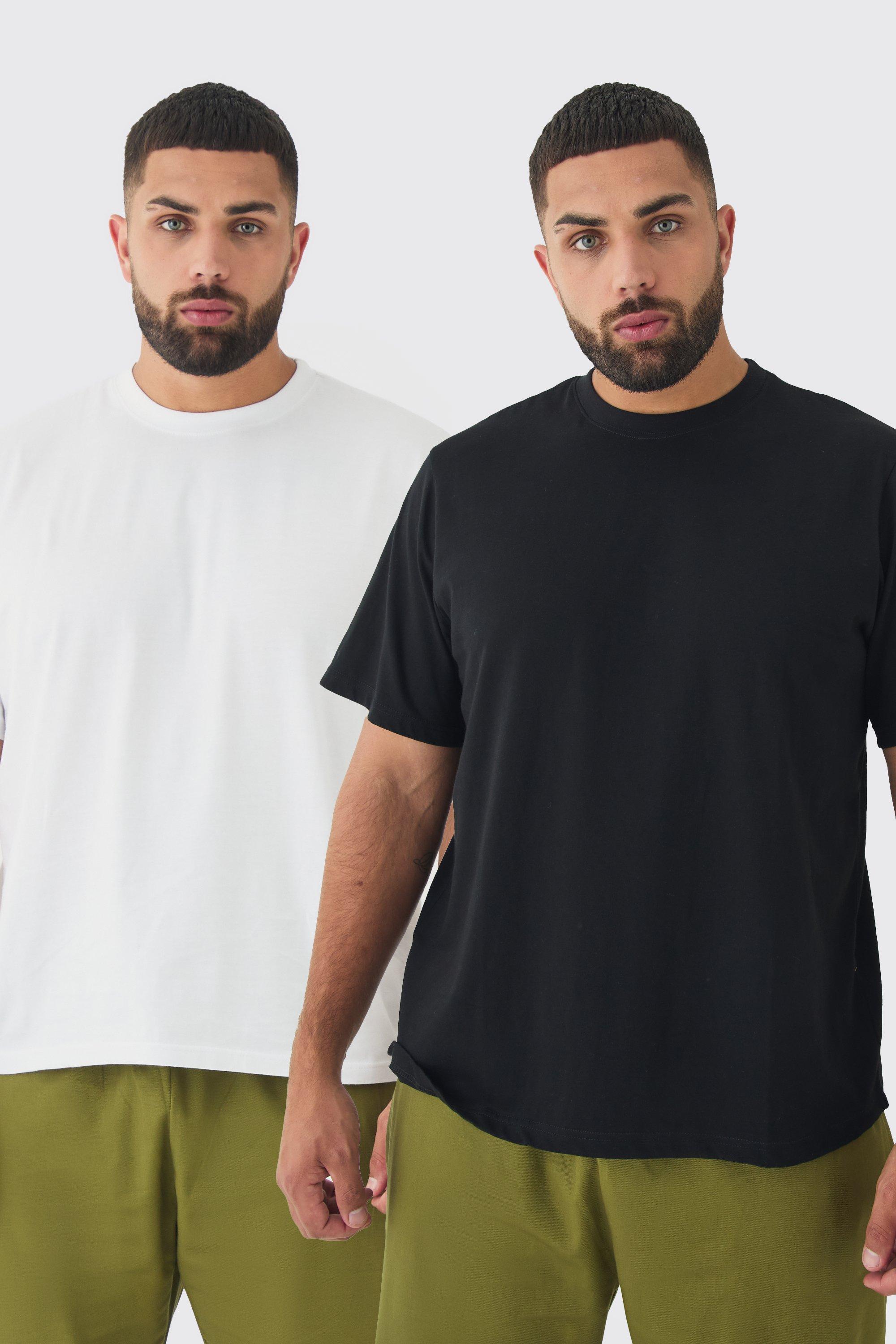 Plus 2 Pack Basic T-shirt | boohooMAN USA Product Image