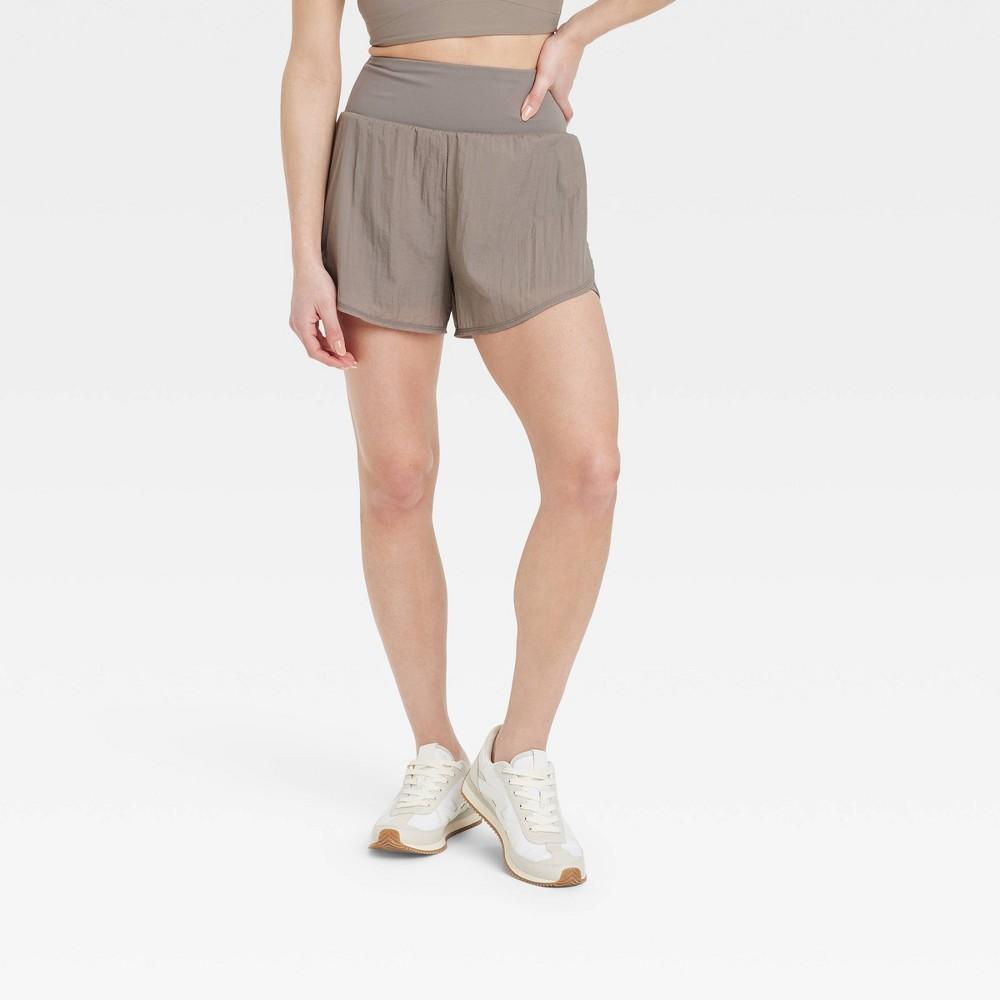 Womens Woven High-Rise 2-in-1 Run Shorts 3 - All In Motion Taupe XS Product Image