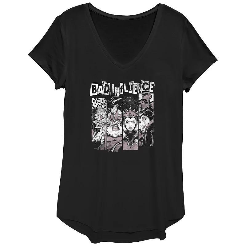 Disney Villain Juniors Bad Influence Ladies Graphic Tee, Womens Product Image