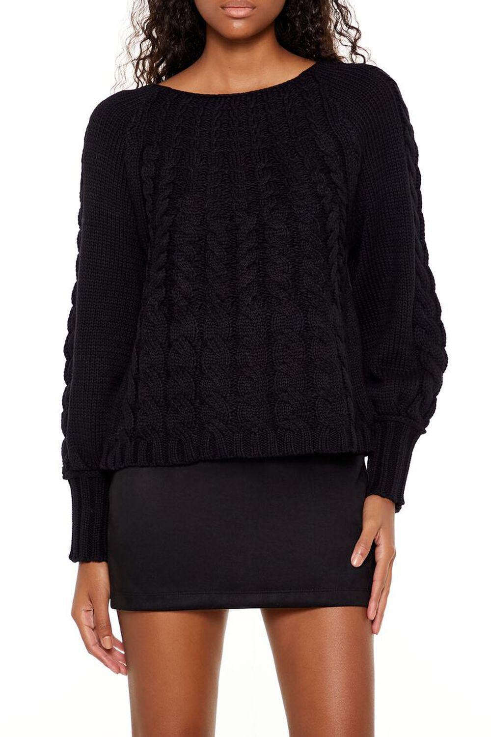 Cable Knit Round Neck Sweater | Forever 21 Product Image