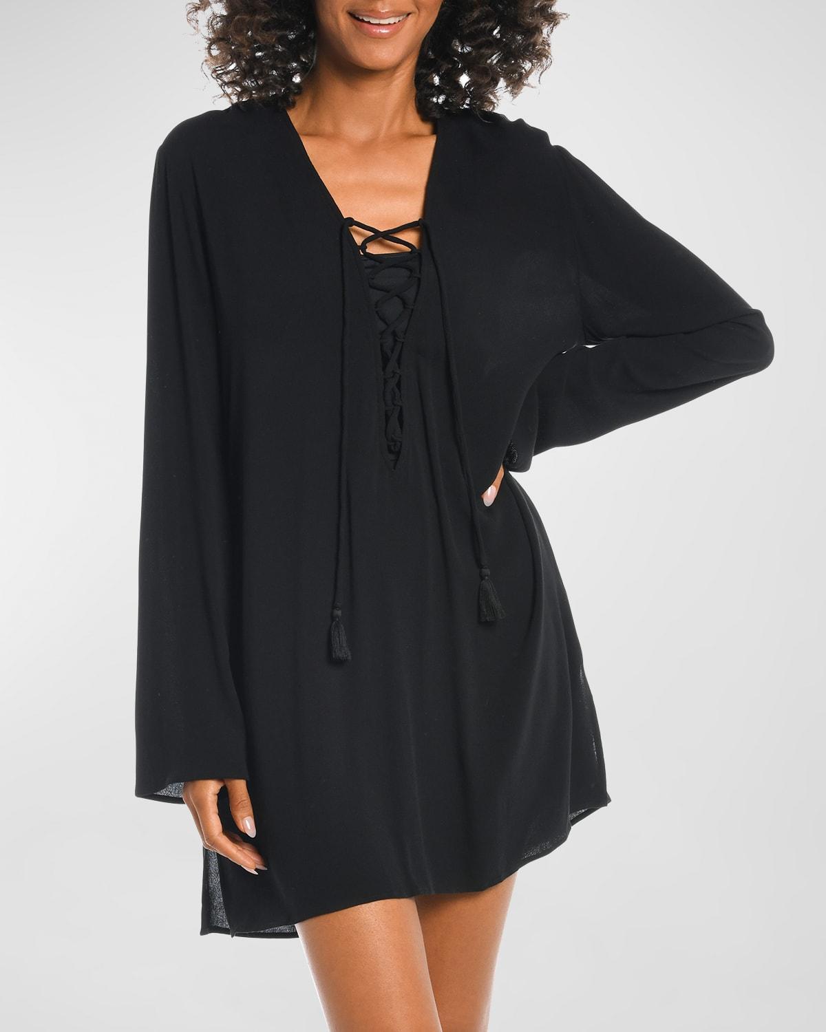 La Blanca V-Neck Cover-Up Tunic Dress Product Image