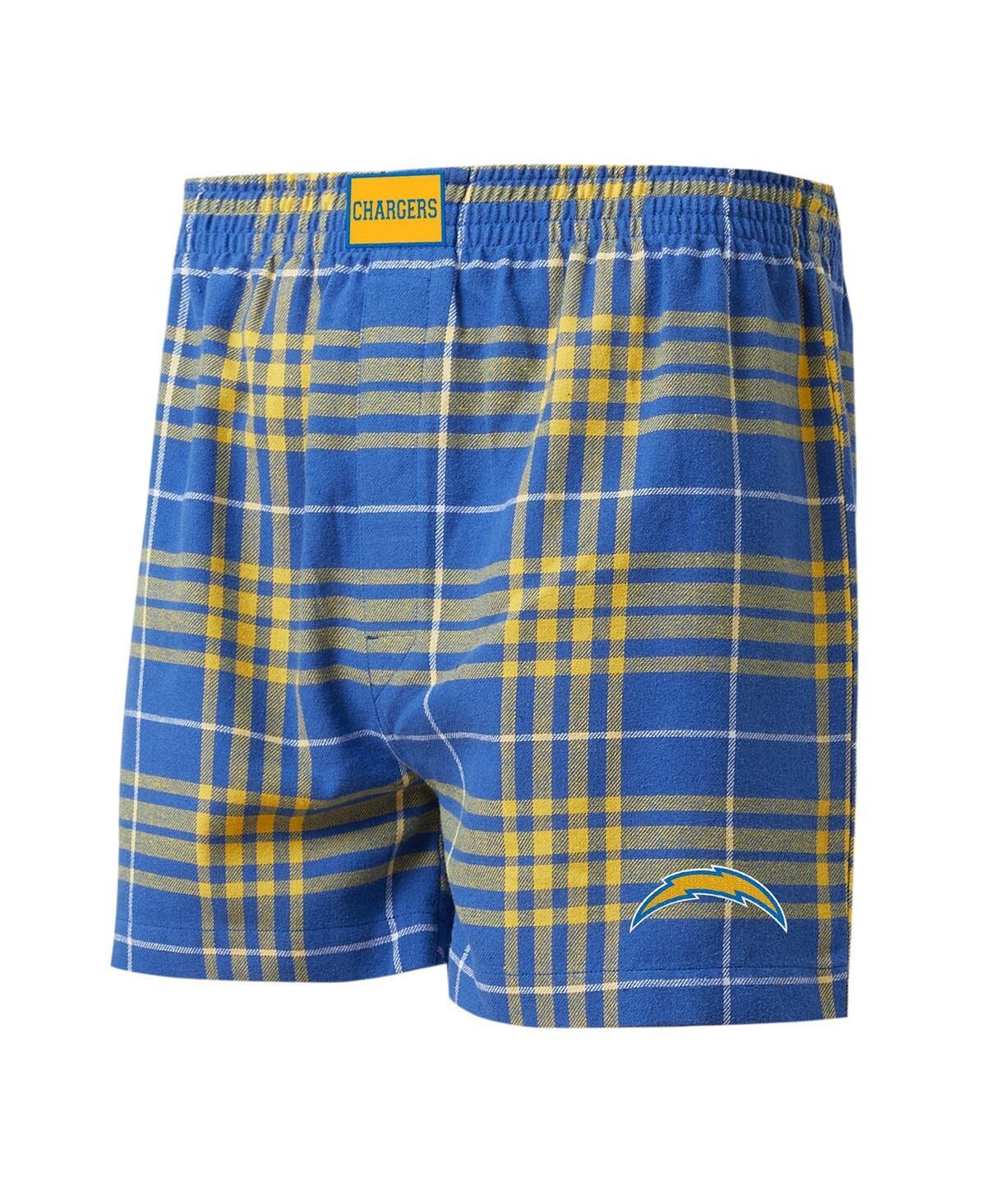 Mens Concepts Sport Powder Blue Los Angeles Chargers Concord Flannel Boxers - Powder Blue Product Image