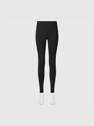 Womens Heattech Cotton Leggings (Extra Warm) with Moisture-Wicking Black Large UNIQLO US Product Image