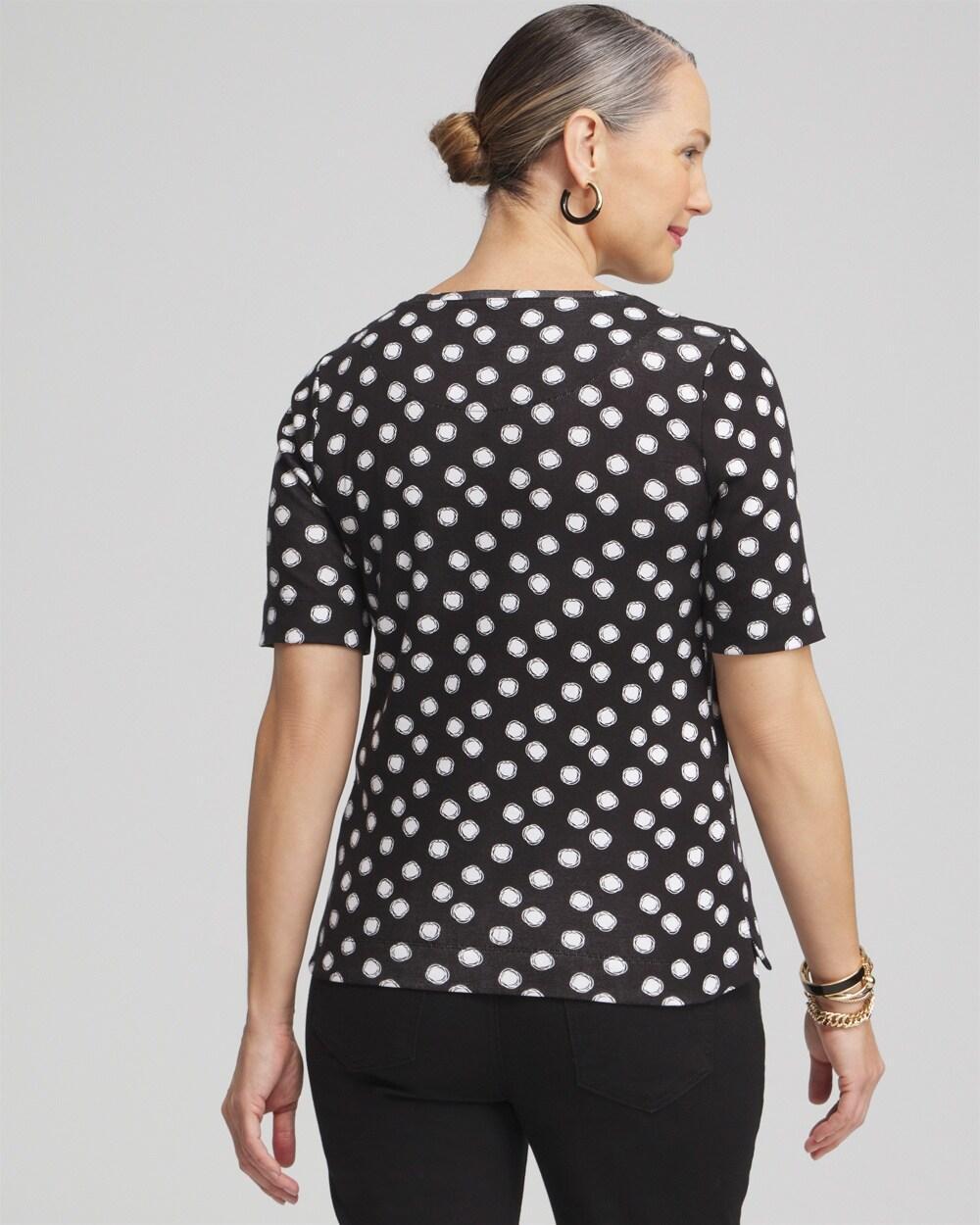 Polka Dot Everyday Elbow Sleeve Tee Product Image