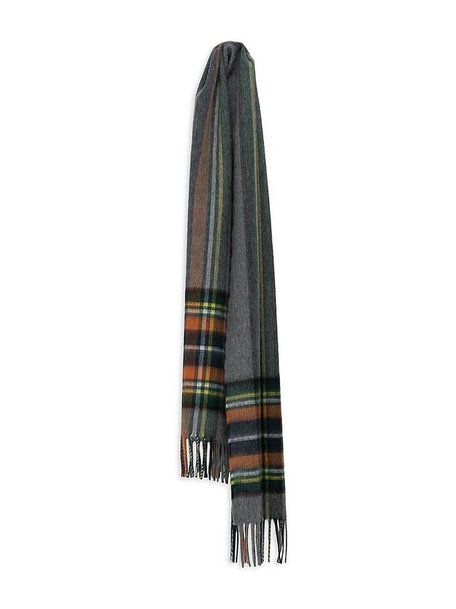 Mens Semi-Reversible Cashmere Scarf Product Image