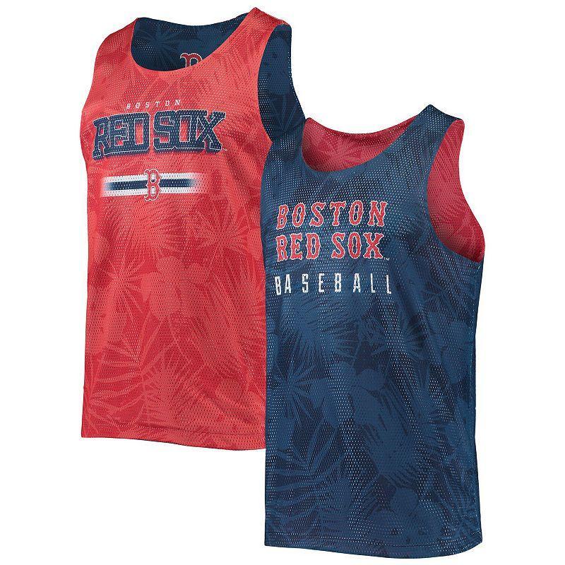 Men's FOCO Navy Boston Red Sox Floral Reversible Mesh Tank Top Product Image