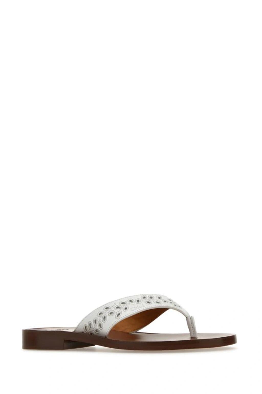 Chloe Slippers In White Product Image