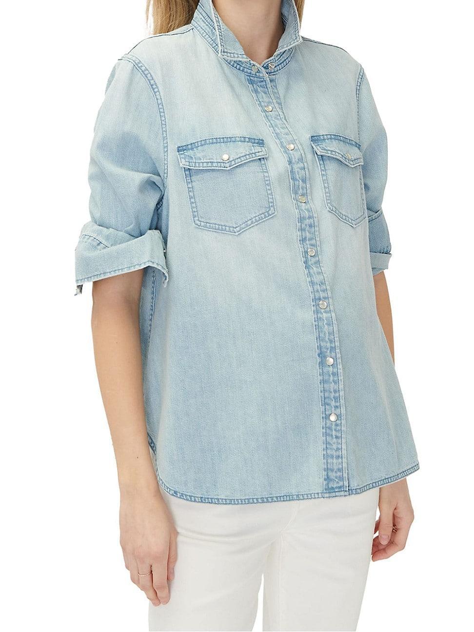 Womens The Denim Maternity Nursing Friendly Shirt Product Image