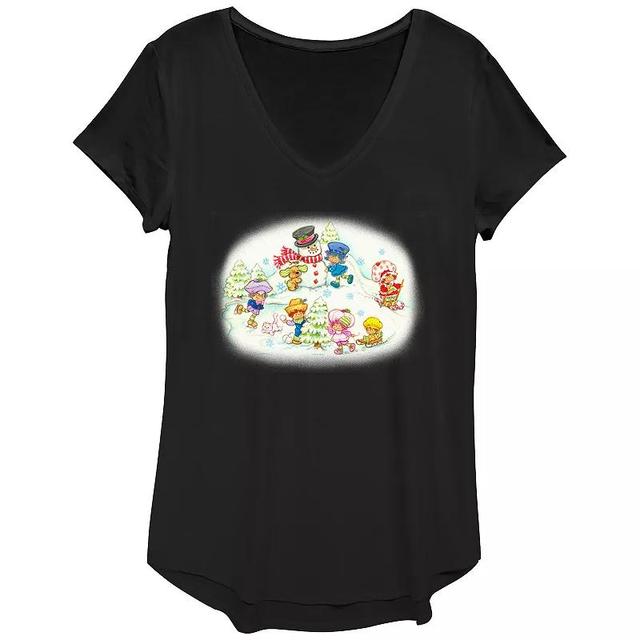 Womens Strawberry Shortcake Winter Fun Graphic Tee Product Image