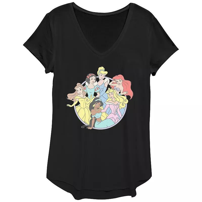 Womens Disney Princesses Nostalgia Circle Graphic Tee, Girls Product Image