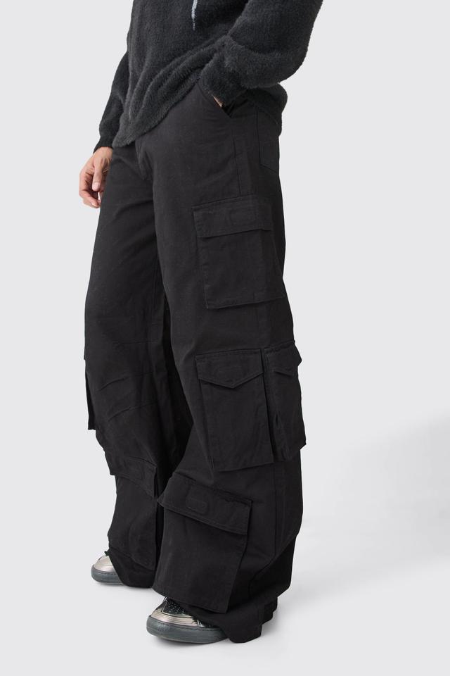 Extreme Baggy Rigid Multi Cargo Pocket Pants | boohooMAN USA Product Image