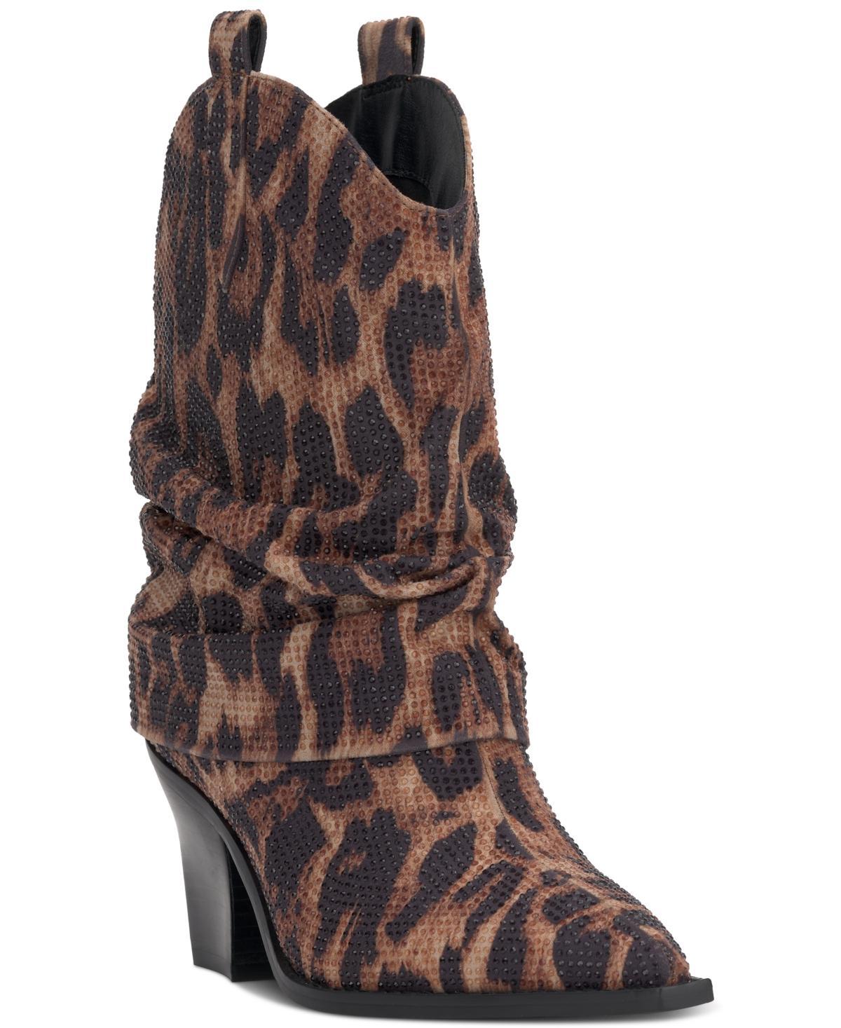 Jessica Simpson Womens Gemorra Embellished Slouchy Western Booties Product Image