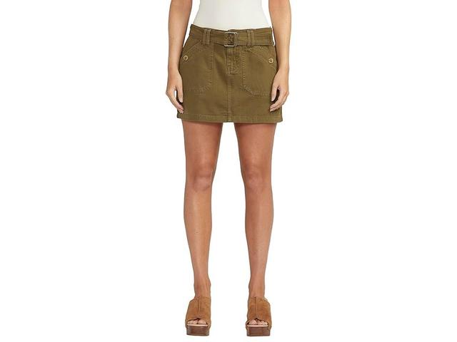 Silver Jeans Co. Y2K Utility Skirt L33109LPT634 (Military ) Women's Skirt Product Image