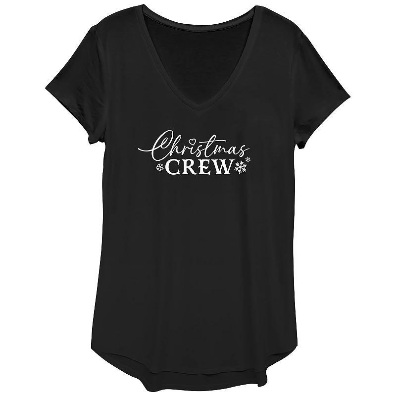 Womens Christmas Crew Graphic Tee Product Image