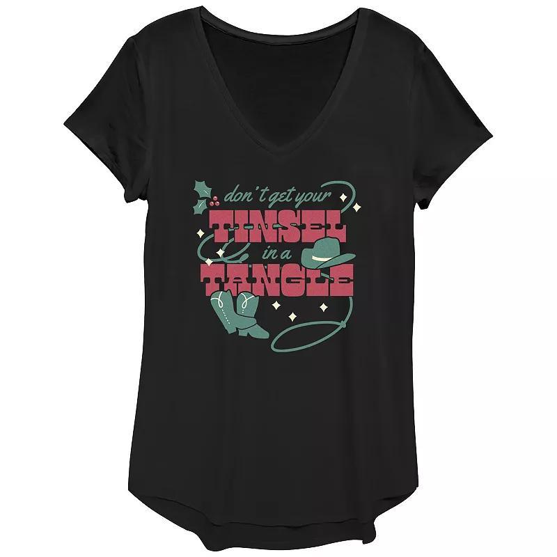 Womens Dont Get Your Tinsel In A Tangle Graphic Tee Product Image