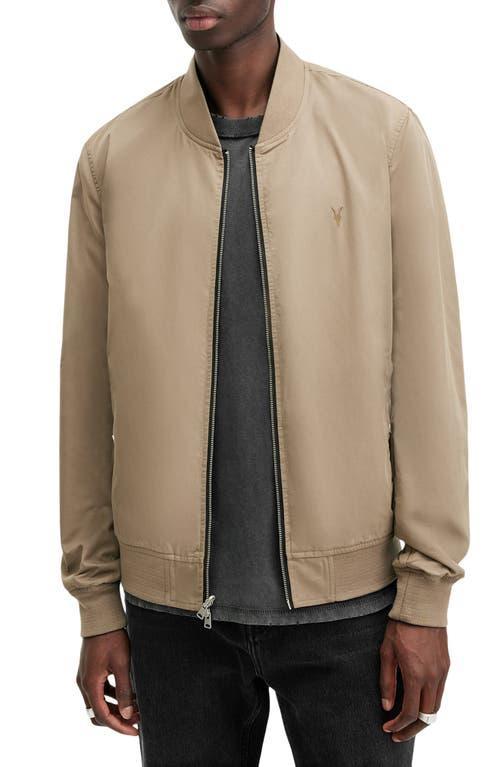 ALLSAINTS Bassett Reversible Bomber Jacket In Black/khaki Brown Product Image