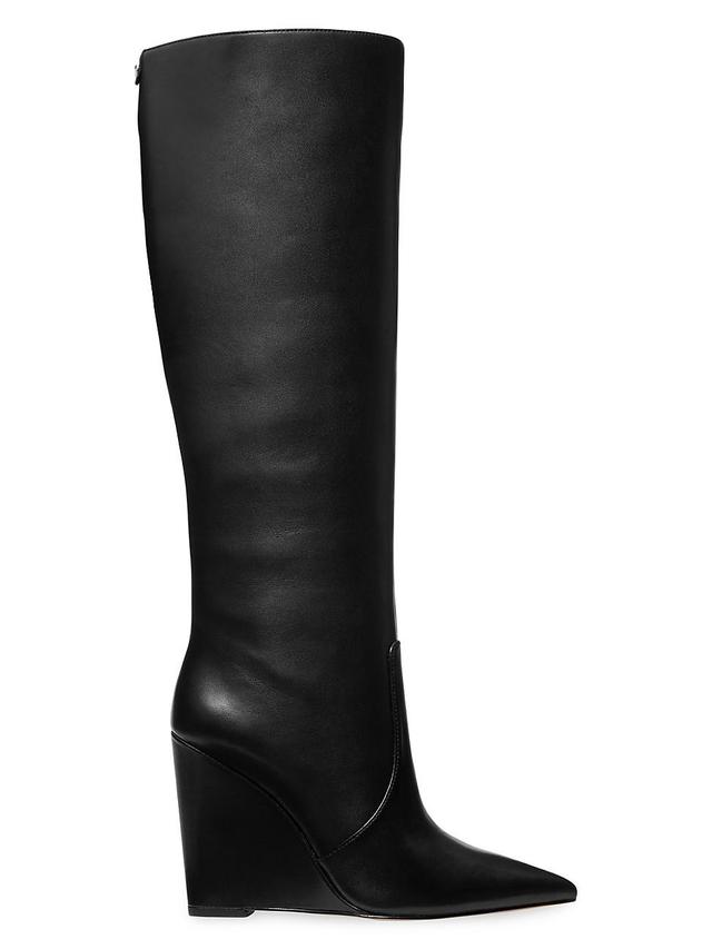 Womens Isra 100MM Leather Wedge Boots Product Image