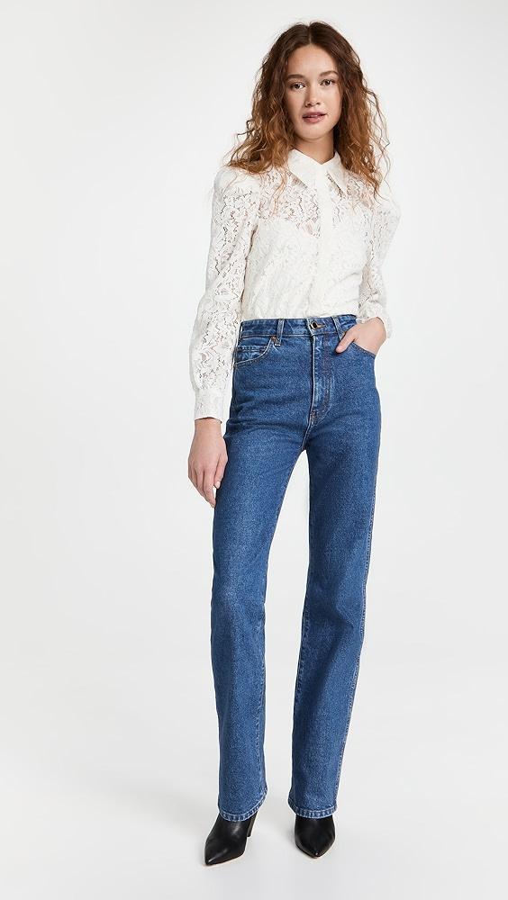 L'AGENCE Jenica Lace Blouse | Shopbop Product Image