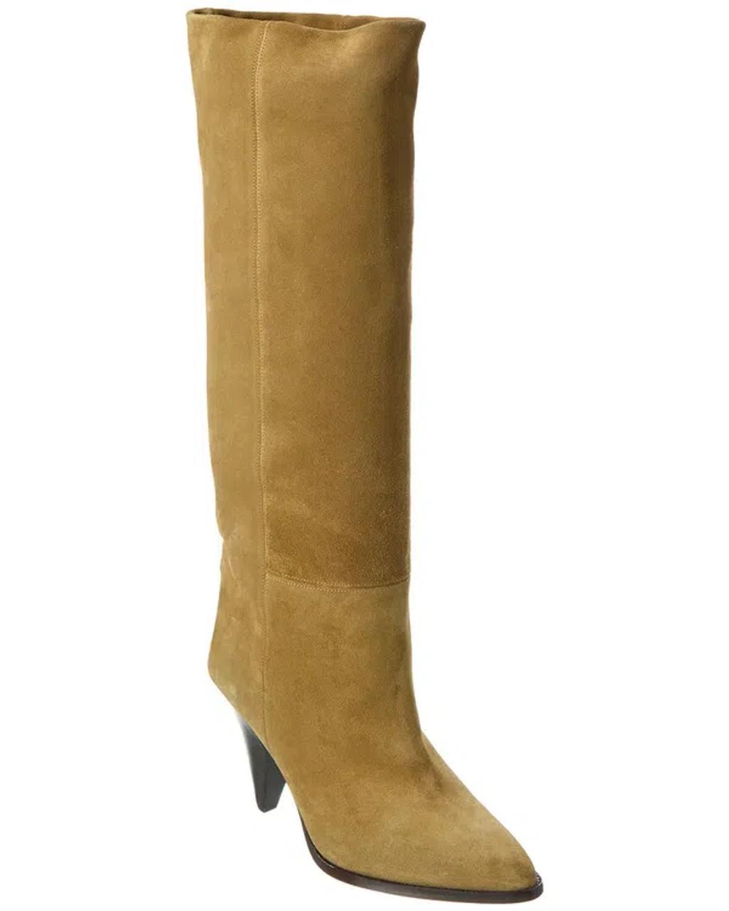 ISABEL MARANT Ririo Suede Knee-high Boot In Brown product image