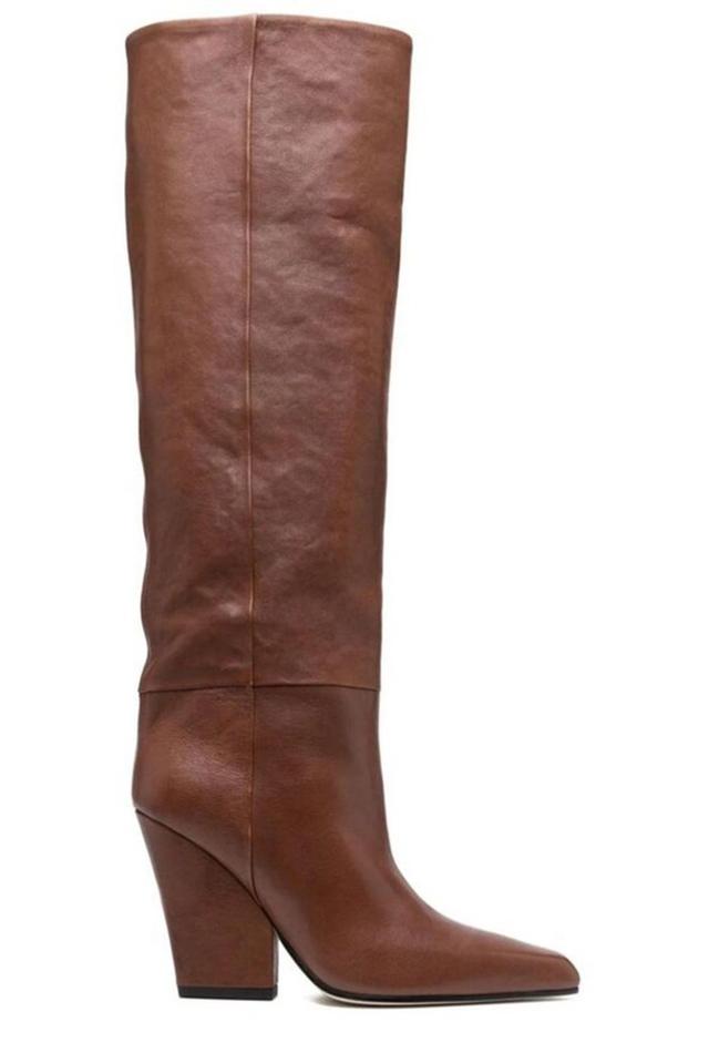 PARIS TEXAS Jane Leather Knee-high Boots In Mocha Product Image