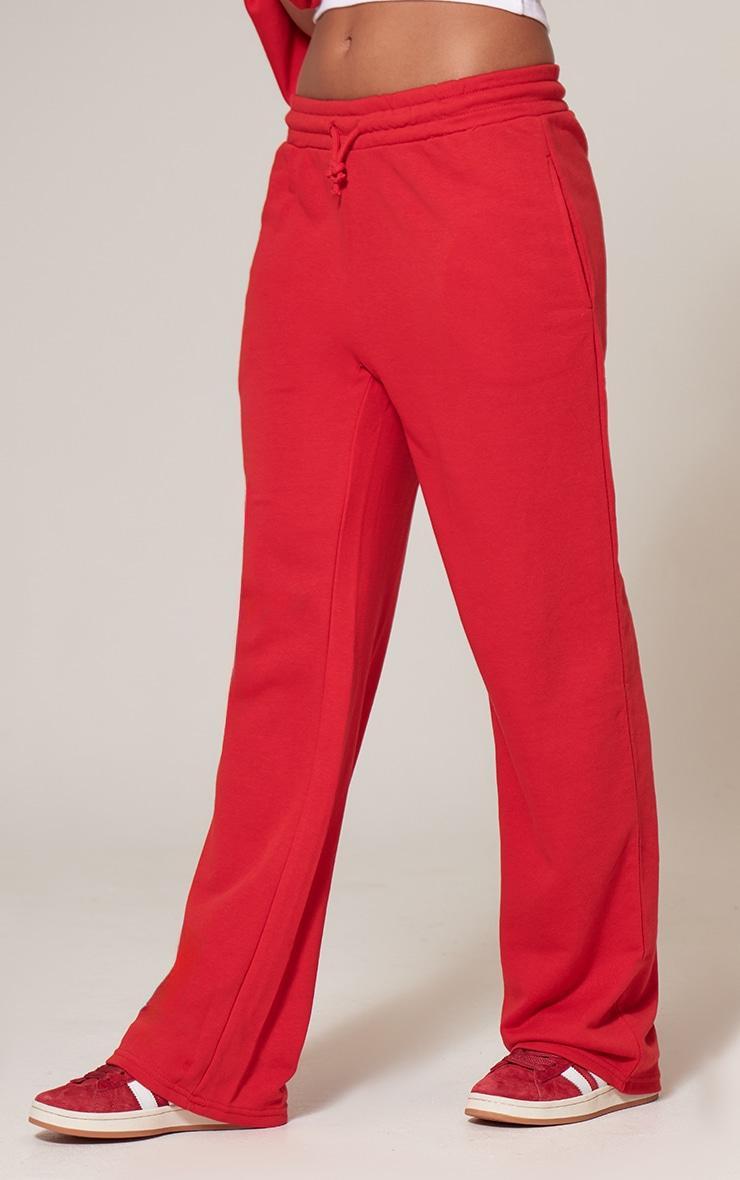 Red Straight Leg Joggers Product Image